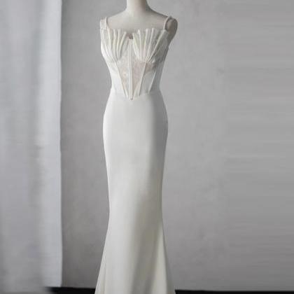 Spaghetti Strap Wedding Dress,sexy Wedding Dress,..