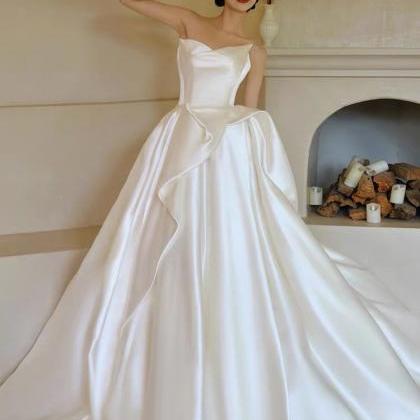 Luxury Wedding Dress, Satin Wedding Dress,..