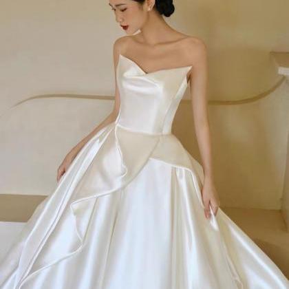 Luxury Wedding Dress, Satin Wedding Dress,..