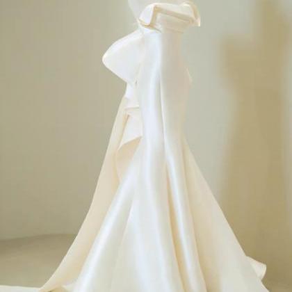 Bride Simple Strapless Dress, Temperament..