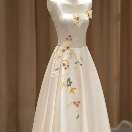 Spaghetti Strap Wedding Dress, Chic Bridal..