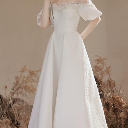 White Bridal Dress , Noble Wedding Dress,..