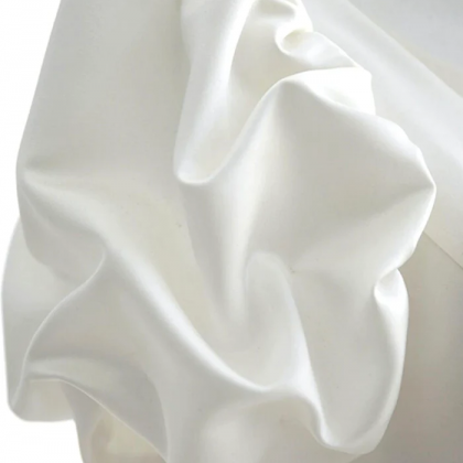 White V-neck Satin Long Prom Dress, A-line Short..