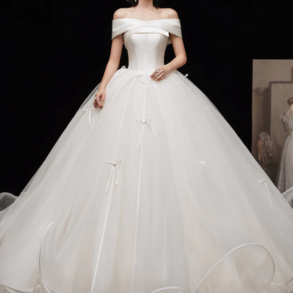 Enchanted Ivory Off-shoulder Bridal Gown