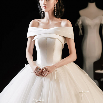 Enchanted Ivory Off-shoulder Bridal Gown