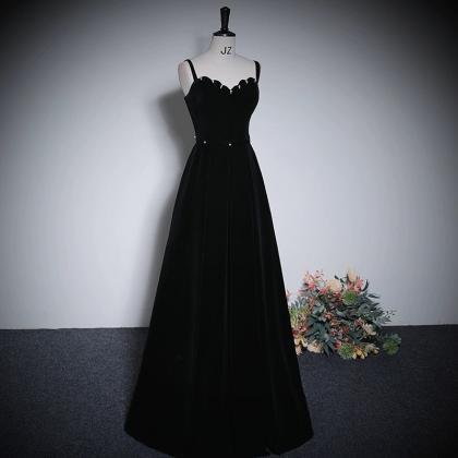 Vintage Dress,chic Premium Black Satin Dress,..