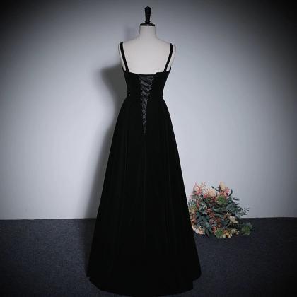 Vintage Dress,chic Premium Black Satin Dress,..