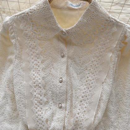 Lace Bottoming Shirt, Retro, Temperament,..