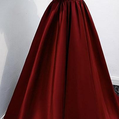 Elegant Satin A Line Off Shoulder Red/blue Prom..