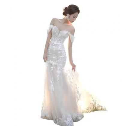 Off The Shoulder Sequin Mermaid Formal Gown with Lace Up Back by Royal Queen RQ8214 main image 1