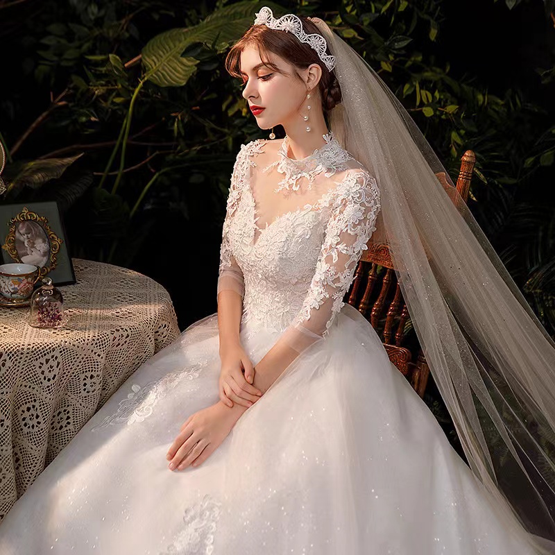 Temperament Wedding Dress, Big Drag Tail Dress, Fairy Dream Wedding Dress,handmade