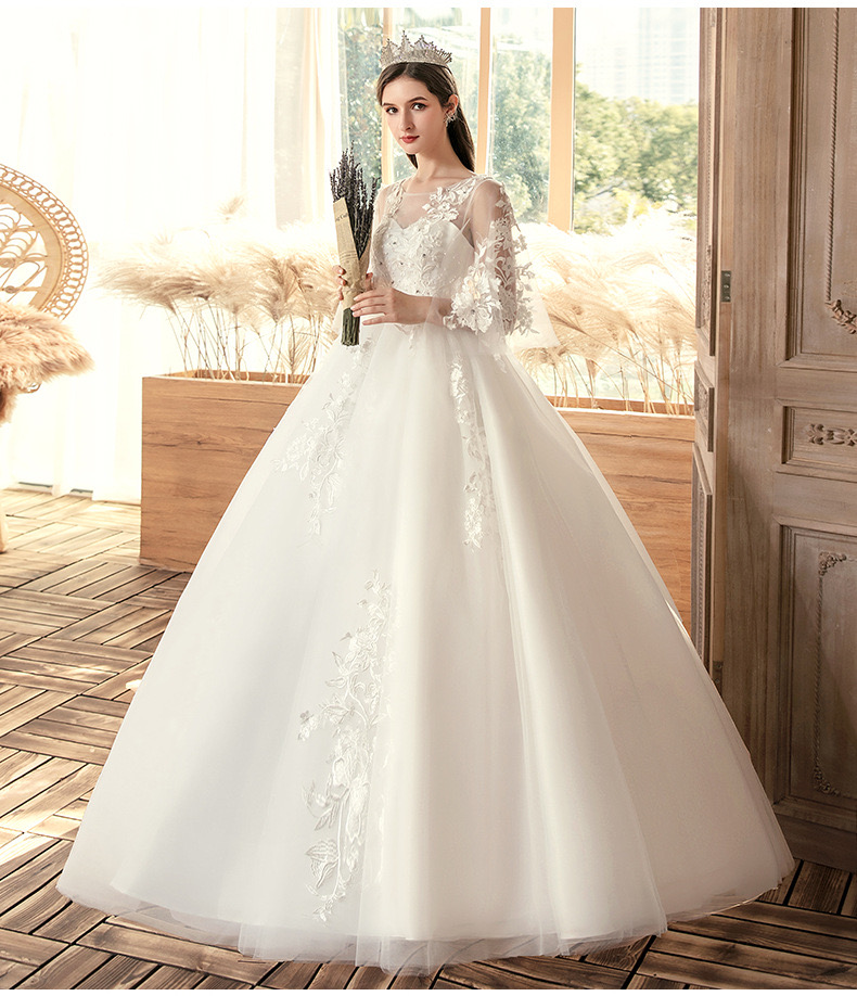 Wedding Dress Off Shoulder Wedding Dress Brides Bridal Wedding Gowns Lace  Wedding Dresses Ideal for wedding (Color : White Size : US14) (White US10):  Buy Online at Best Price in UAE - Amazon.ae