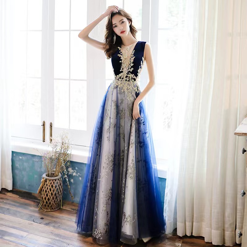 Elegant Prom Gowns, Sleeveless Sexy Evening Gowns, Sequins Party Gowns,handmade