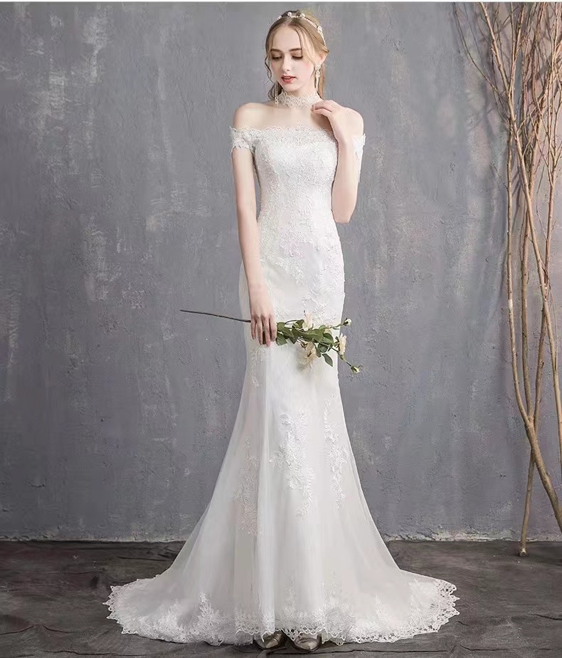 Mermaid Wedding Dress, Style,off Shoulder Bridal Dress,handmade