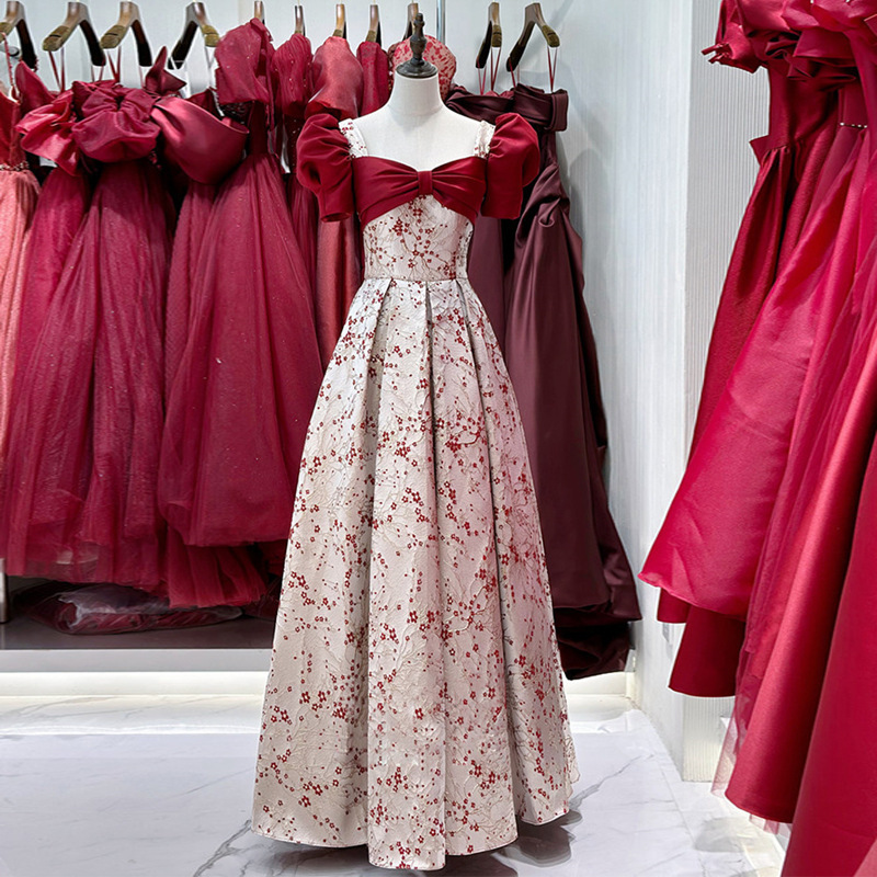Unique Prom Dress, Off Shoulder Evening Dress, Charming Party Dress,red Wedding Dress,handmade