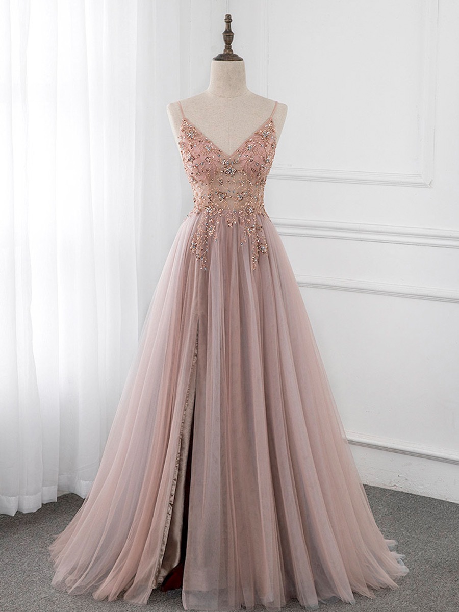 Backless Prom Dress,spaghetti Strap Bridal Dress,stylish Party Dress,handmade