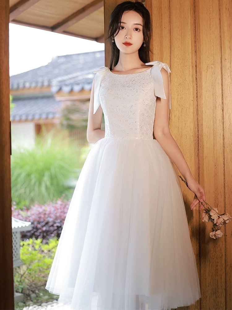 Sleeveless Wedding Dress, Bride Wedding Dress, Cute Party Dress,temperament Simple Wedding Dress, Trailing Bride Dress,handmade