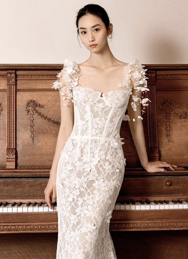 Cap Sleeve Bridal Dress, Lace Wedding Dress, Luxury Wedding Dress ...
