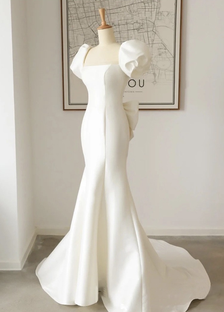 Off Shoulder Bridal Dress,white Wedding Dress,bodycon Bridal Dress,sexy Wedding Dress, ,handmade