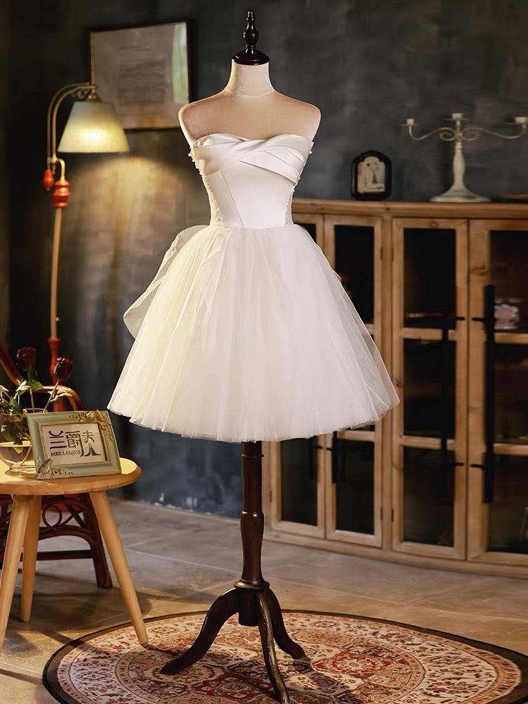 Strapless Prom Dress,chic Evening Dress,sweet Brithday Dress,cute Homecoming Dress,handmade