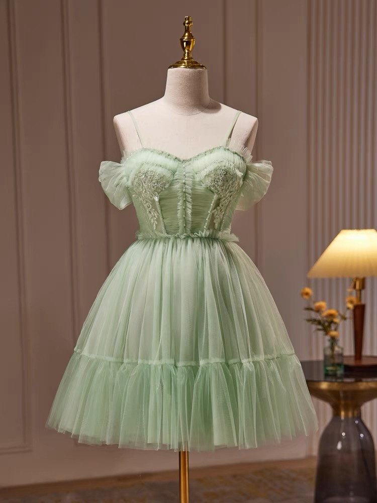 Green Prom Dress,chic Evening Dress,sweet Brithday Dress,cute Homecoming Dress,fairy Party Dress,handmade
