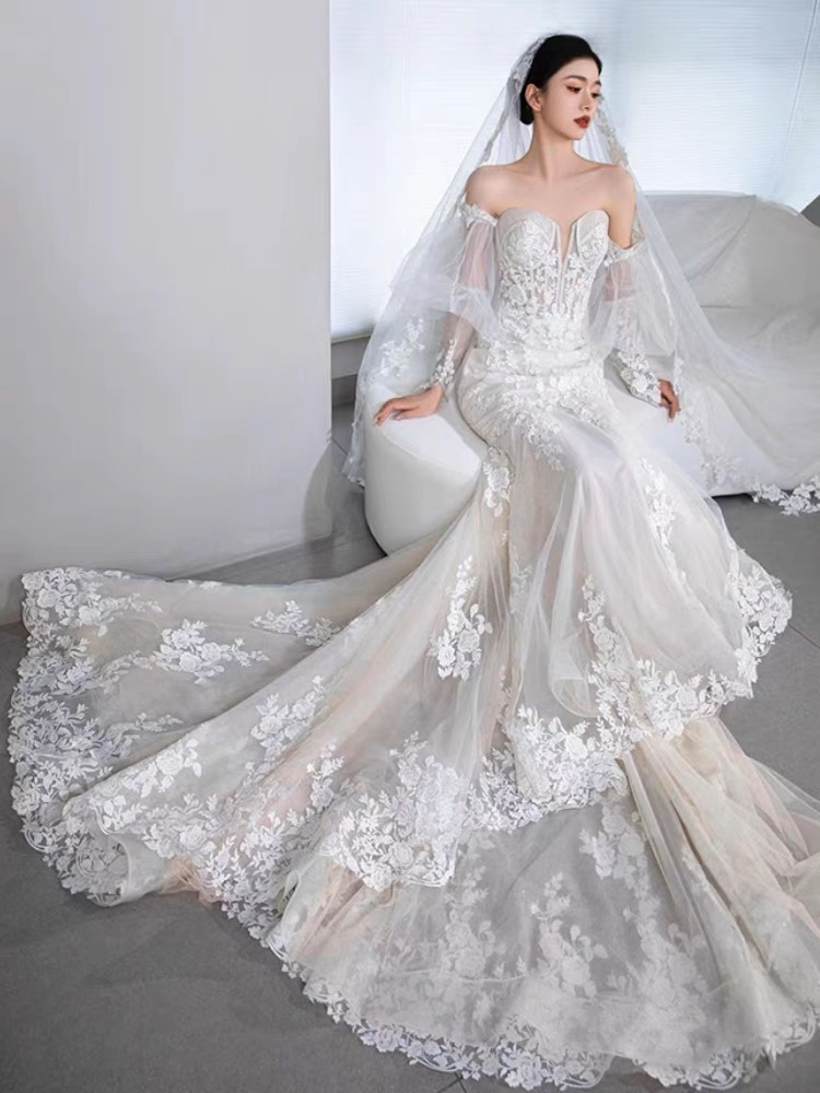 Strapless Wedding Dress,tulle Bridal Dress,ivory Wedding Dress,sexy Wedding Dress,handmade
