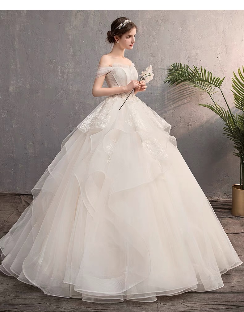 Strapless Wedding Dress, Bridal Wedding Dress, Simple Bridal Dress Off ...