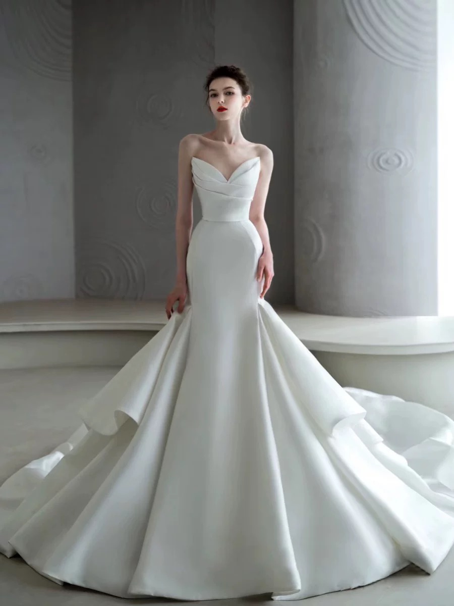 MARYS BRIDAL MB4116 ivory glitter fishtail lace Wedding Dress Gown Size 12  14 £550.00 - PicClick UK