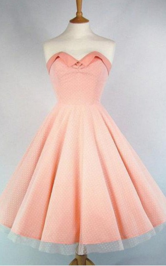 Cute Homecoming Dress Strapless Birthday Dress A-line Sweetheart Satin Pink Prom Dresses