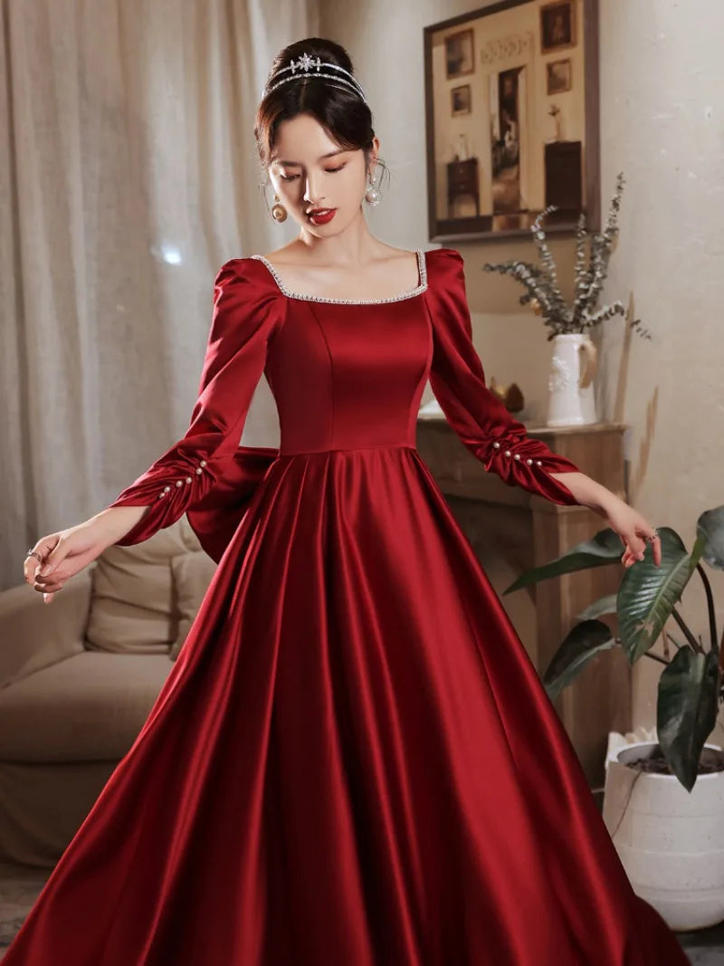 Off-Shoulder Sequined Tasseled Velvet Panel A-Line Evening Gown main image 1