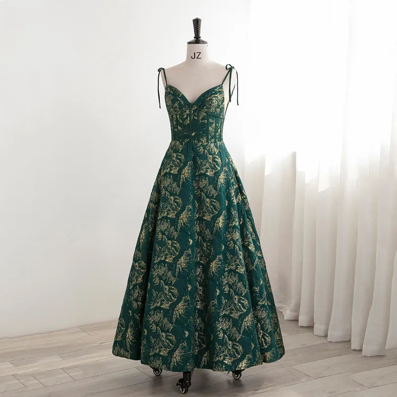 green pattern formal dress Amanda Uprichard Taylor Skort Romper in Sendai Print – Gigi's Closette Ltd main image 0