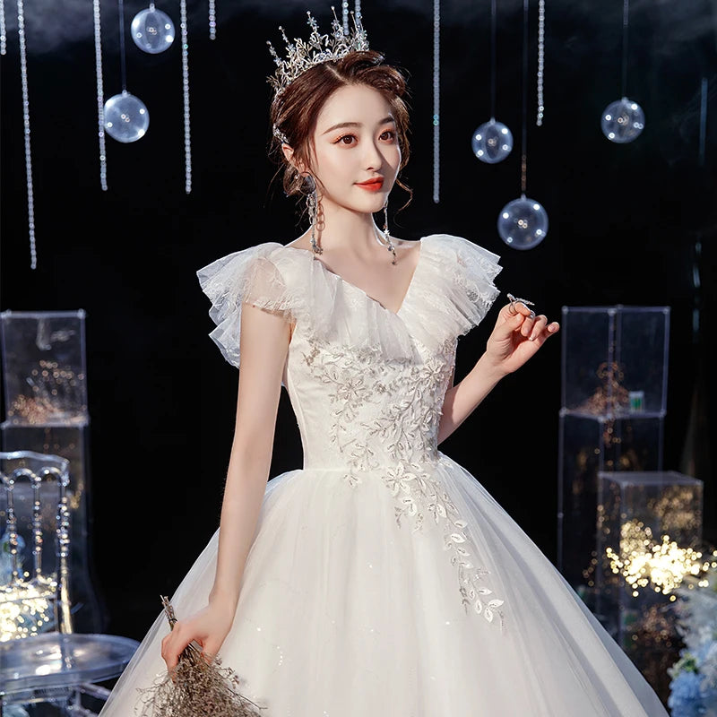 crystal embroidered wedding dress Luxury Long Mermaid Sweetheart Strapless Ruffles Beaded Crystal Wedding Dress main image 1