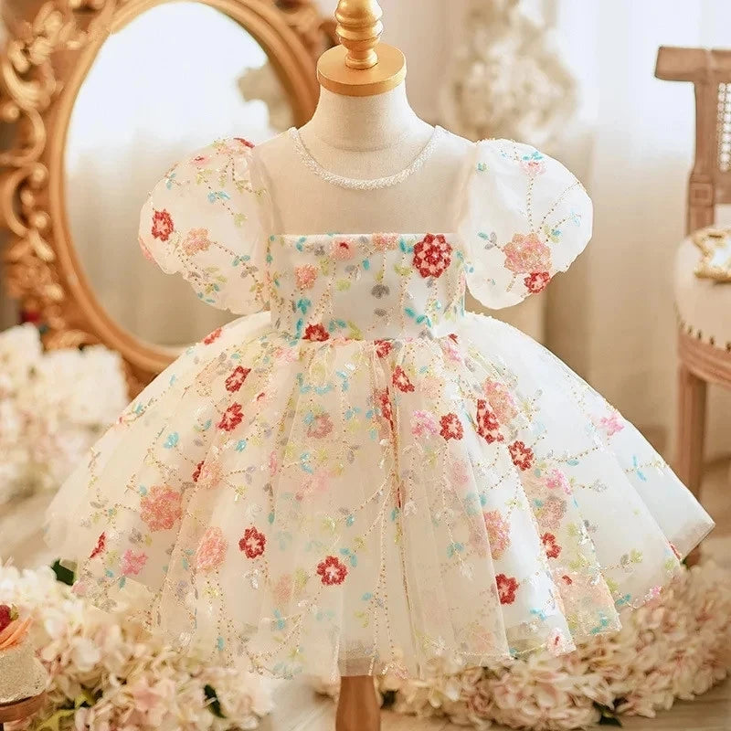 embroidered princess dress Colors Dress 3391 - Long Beaded Mesh Sheath Dress main image 0