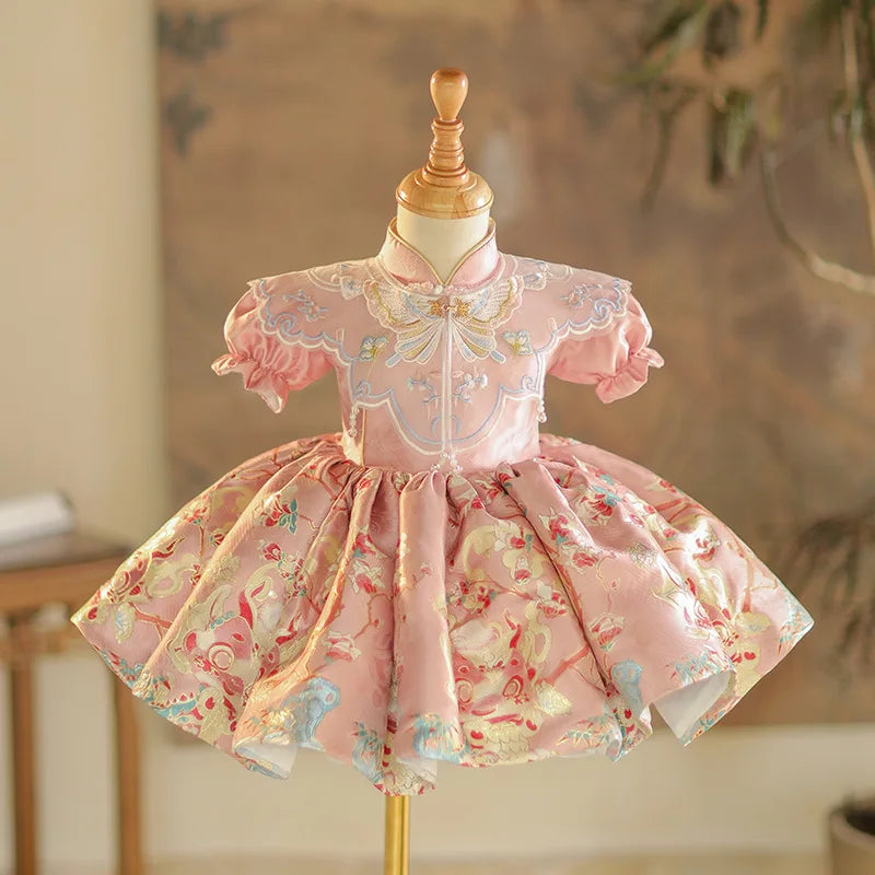 Elegant Pink Floral Baby Doll Dress on Luulla