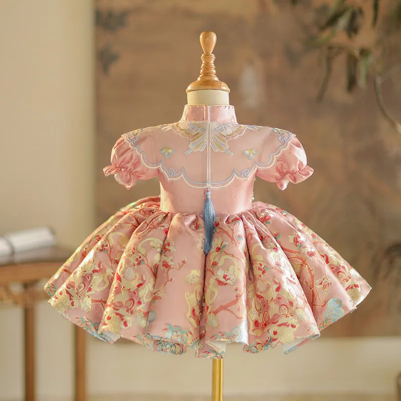Elegant Pink Floral Baby Doll Dress on Luulla