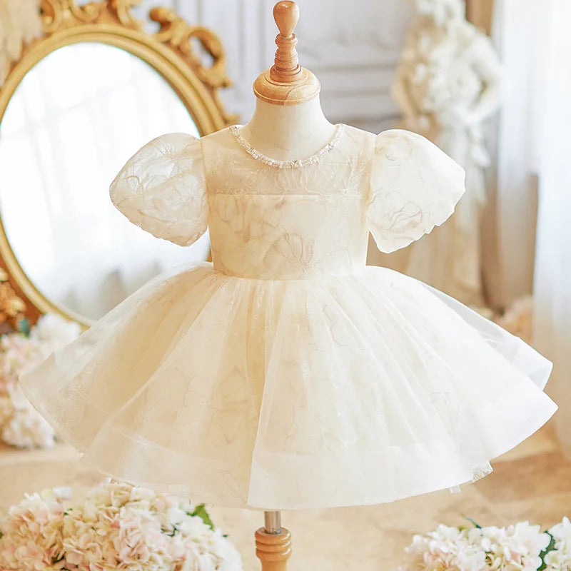 Elegant Floral Lace Princess Dress For Girls