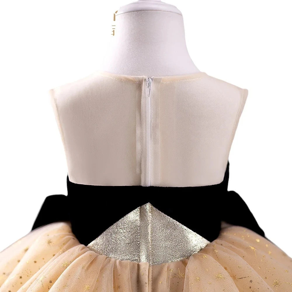 black and gold toddler dress Little Popp Crew main image 1