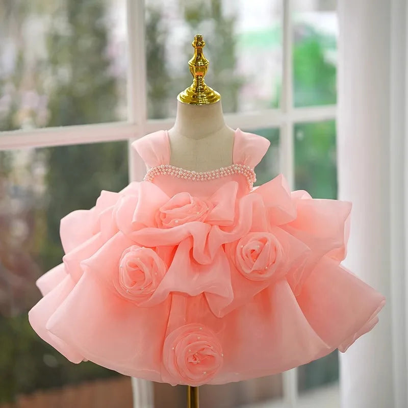 Baby Girl Elegant Rose Pink Dress on Luulla