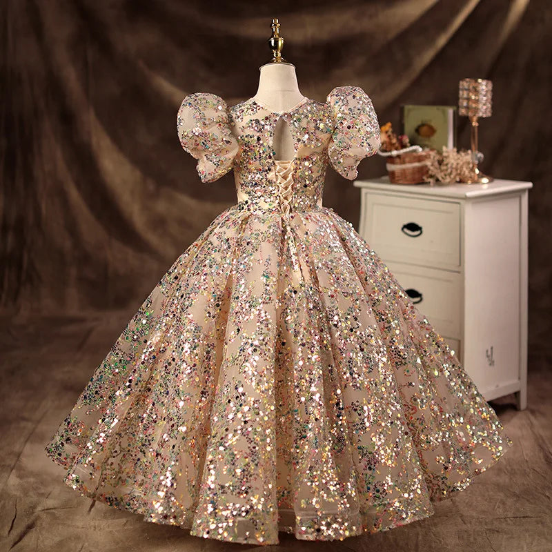 flower birthday dress Blue Pink Floral First Birthday Dress, Prom & Flower Girl Dress, Graduation  Gown, Cake Smash Baby Photoshoot, Big Bow, Toddler Dress