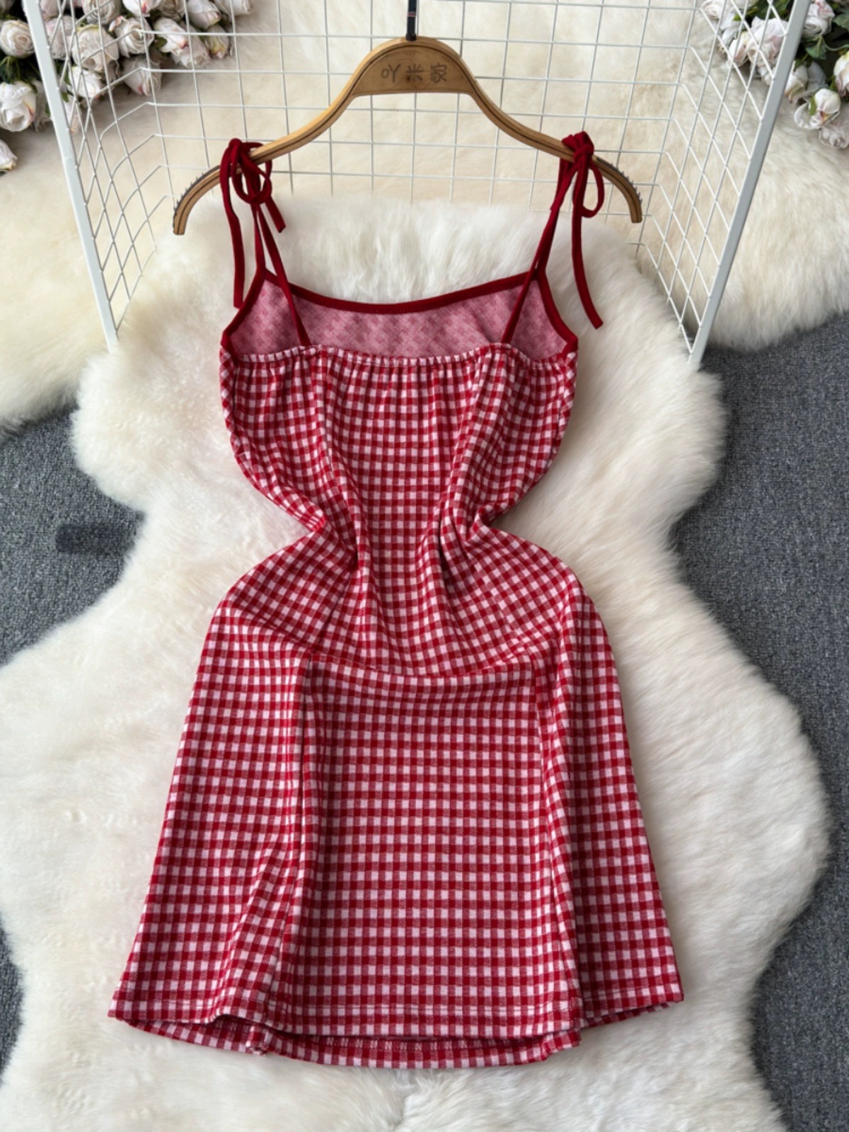 blue dress for baby girl XS 90s Tommy Hilfiger Red Plaid A Line Dress – Flying Apple Vintage main image 0