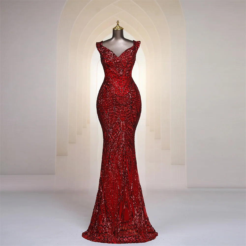red sparkly fitted dress Shop the Stunning Angelina Mini Dress in Red main image 0