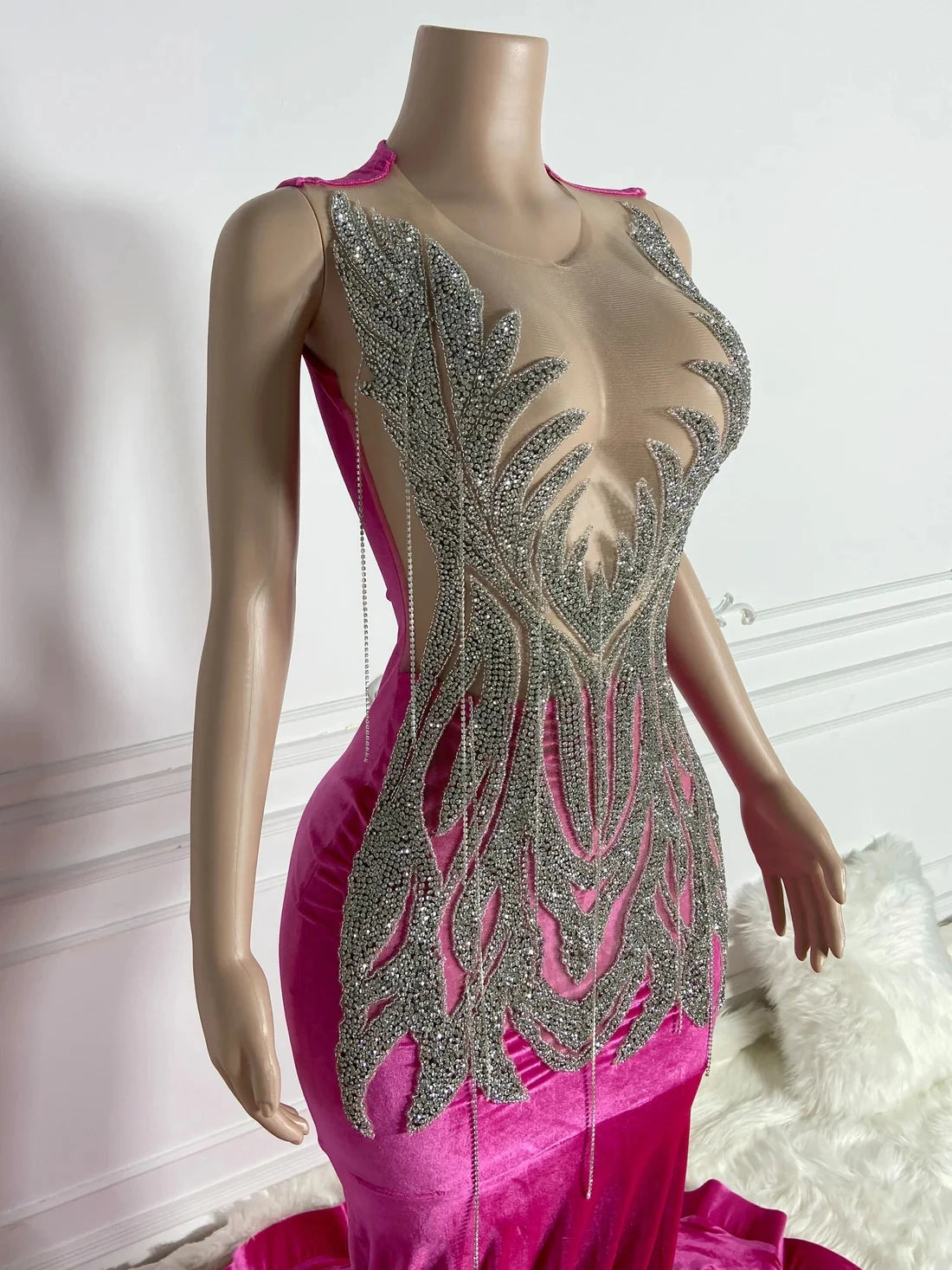 backless rhinestone dress Rhinestone Dresses main image 1
