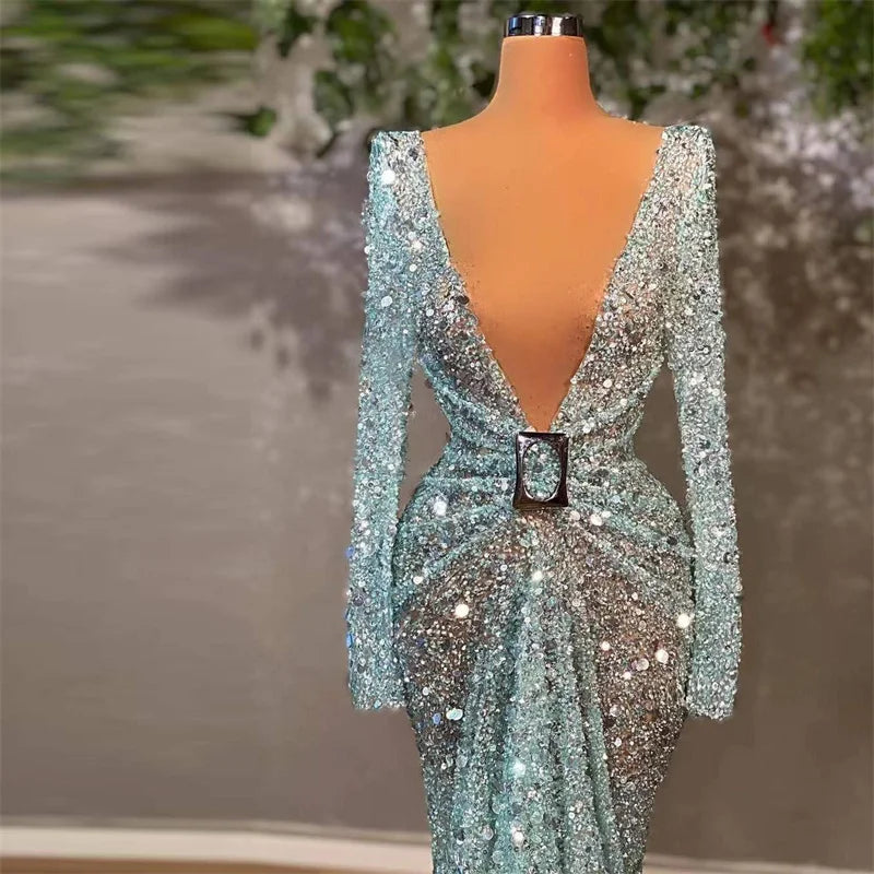 princess polly baby blue dress Halter Backless Sequin Bodycon Homecoming Dresses main image 1