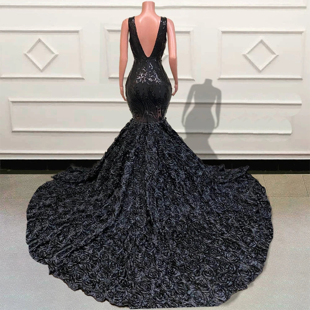 blue dress for baby girl Short Mermaid One Shoulder Sequins Backless Prom Dresses Black Homecoming Dresses main image 1