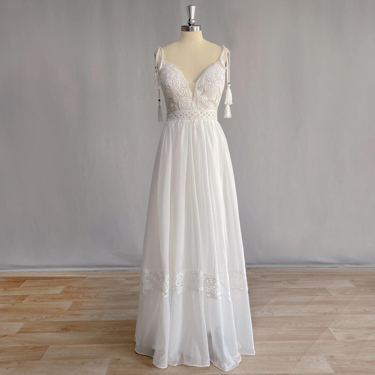 sachin and babi light blue dress Spaghetti Straps Chiffon Bridal Dresses for Beach Weddings – loveangeldress