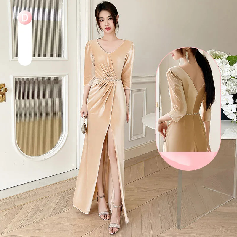 bridesmaids with long and short dresses Off Shoulder Dusty Pink Short Midi Length Bridesmaid Dresses
