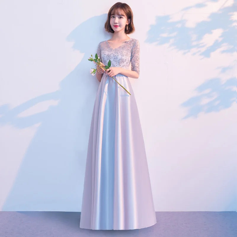 Versatile Lace Bridesmaid Dress With Changeable Sleeves on Luulla
