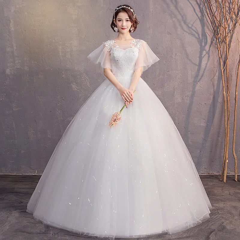white a line short dress Whimsical Strapless A-Line Wedding Dress with Gloves – UME London main image 1