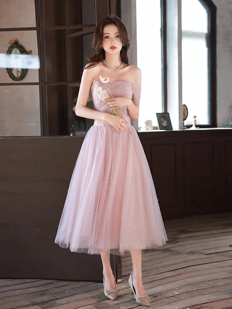strapless tulle midi dress Black Strapless Puffy Midi Tulle Dress Customized / Black