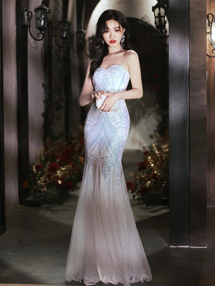 pink and green lace dress Attractive Dark Green Strapless Beaded Lace Long Prom Dress – misshow.com